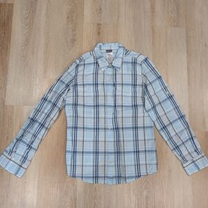 Men's Blue Plaid Shirt